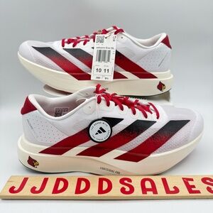 Adidas Adizero EVO SL Louisville Cardinals White Red Black JQ4567 Men’s Sz 10